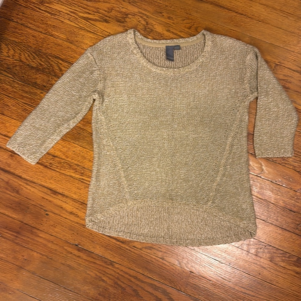 Quinn Tan Loose Knit Sweater Size S